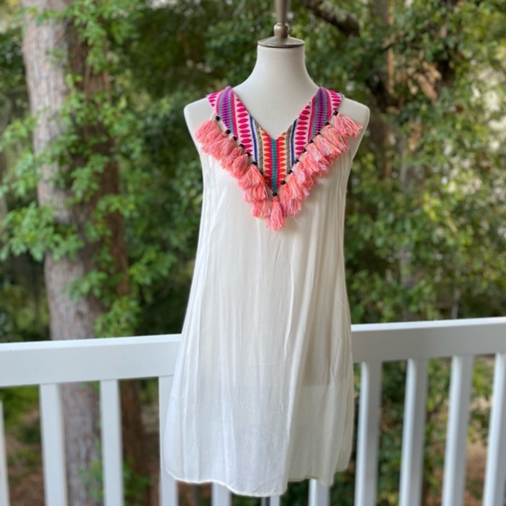 America & Beyond Tassel Boho Festival Dress NWT Small